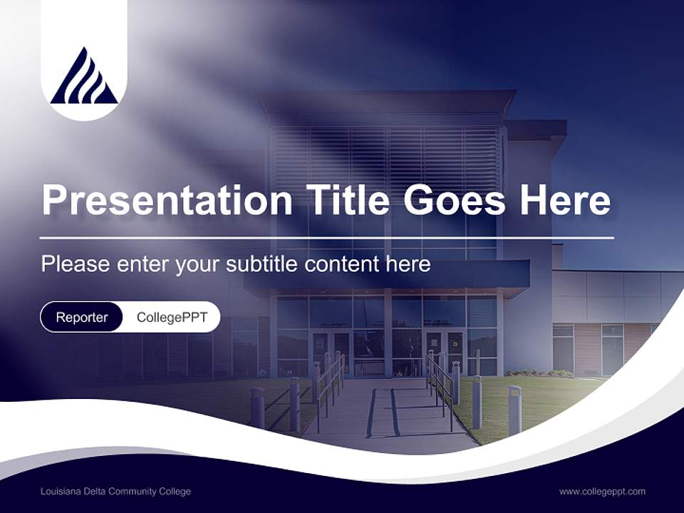 Louisiana Delta Community College Lecture Sharing and Networking Event PPT Template4:3 ratio PPT effect preview image4