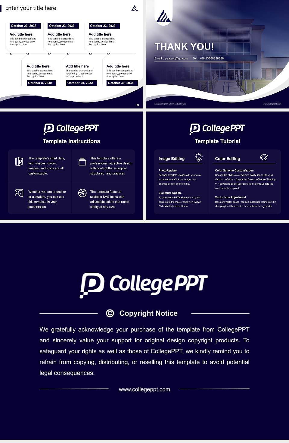 Louisiana Delta Community College Lecture Sharing and Networking Event PPT Template4:3 ratio PPT effect preview image4