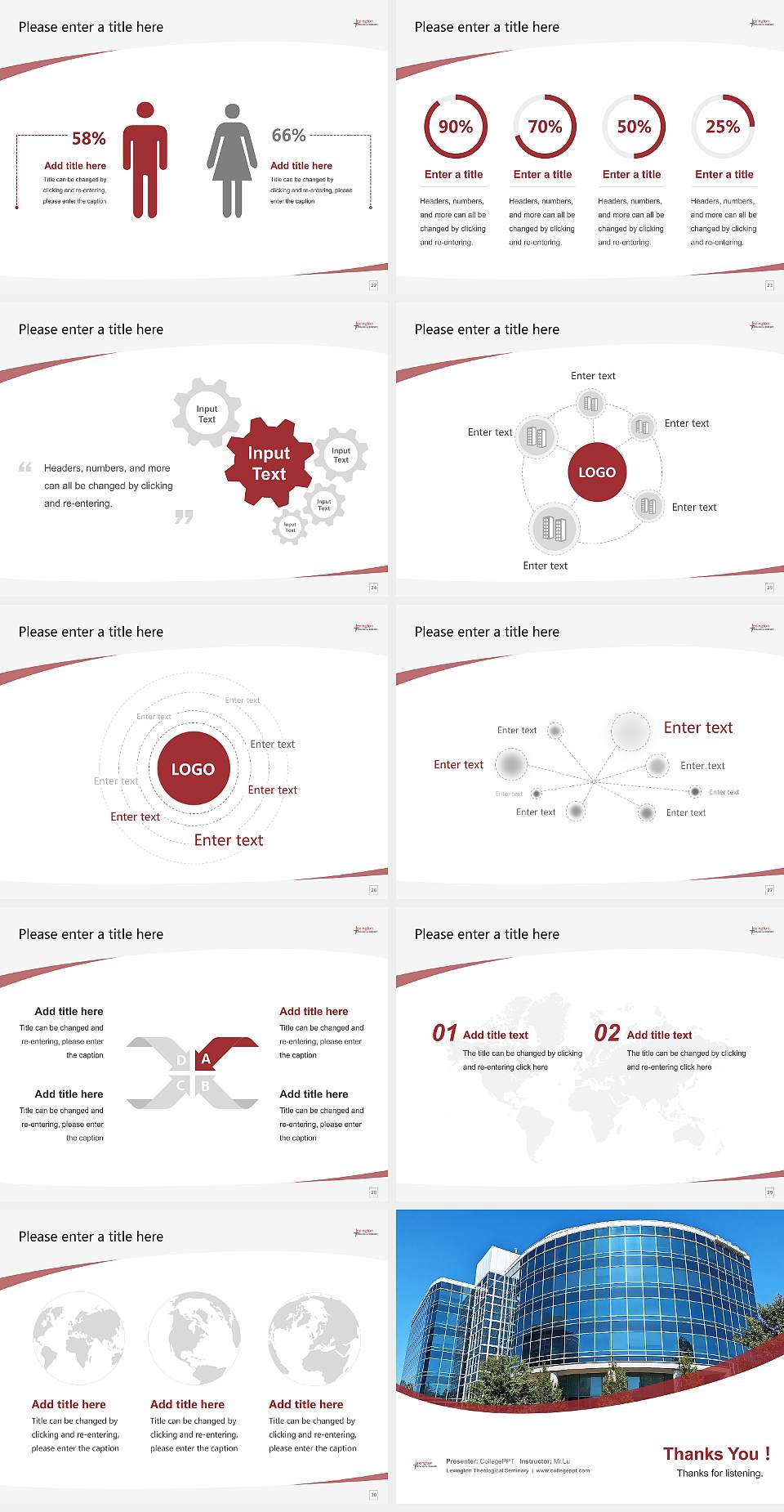 Lexington Theological Seminary Course/Courseware Creation PPT Template4:3 ratio PPT effect preview image4