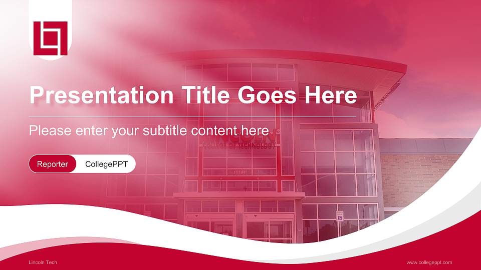 Lincoln Tech Lecture Sharing and Networking Event PPT Template16:9 ratio PPT effect preview image