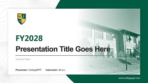 Lees-Mcrae College Academic Presentation/Research Findings Report PPT Template