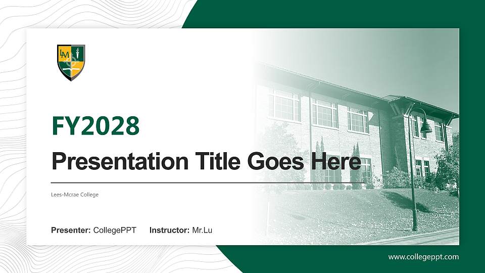 Lees-Mcrae College Academic Presentation/Research Findings Report PPT Template16:9 ratio PPT effect preview image