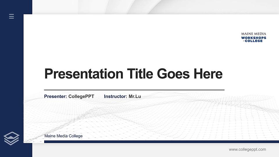 Maine Media College Thesis Proposal/Graduation Defense PPT Template16:9 ratio PPT effect preview image