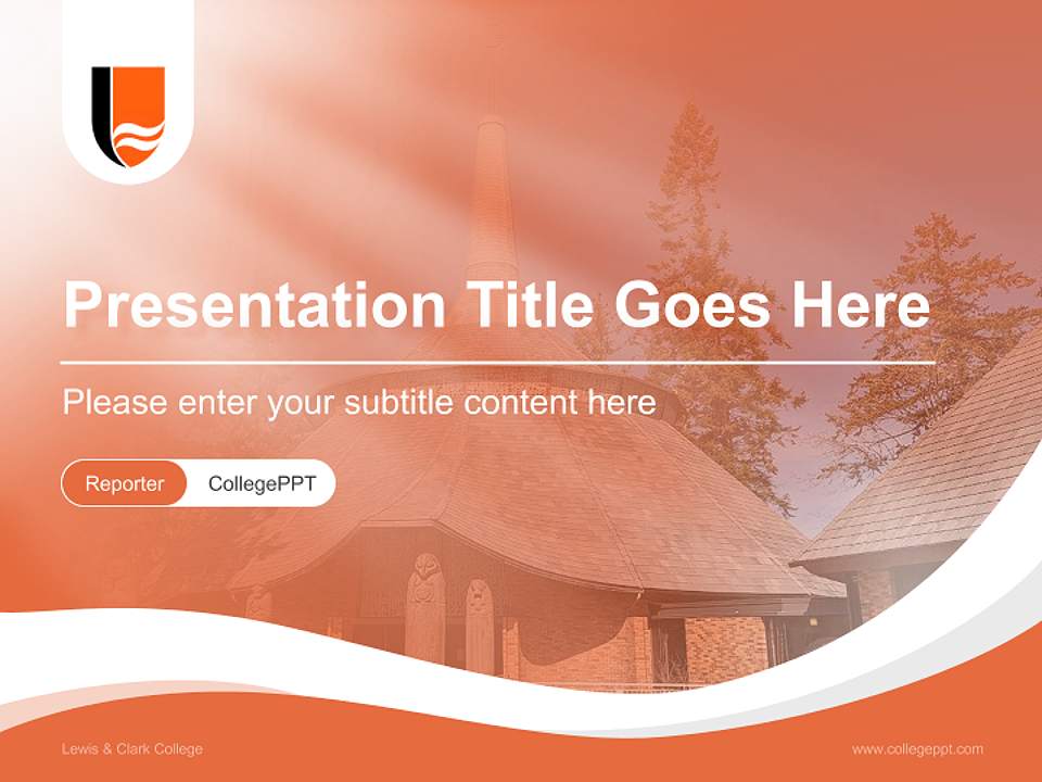 Lewis & Clark College Lecture Sharing and Networking Event PPT Template4:3 ratio PPT effect preview image4