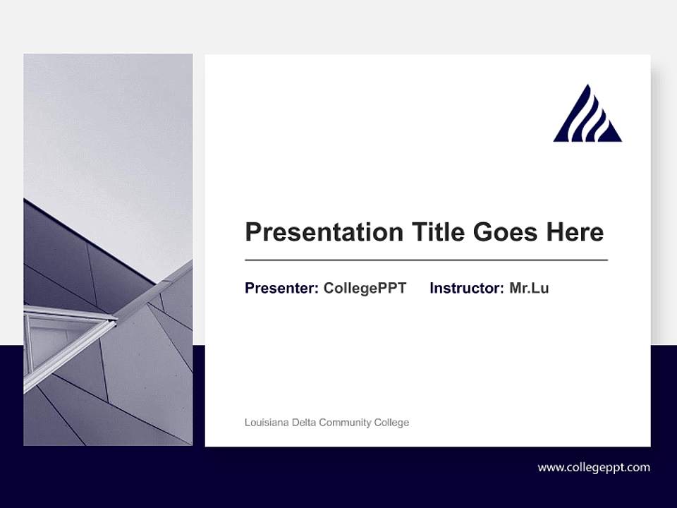 Louisiana Delta Community College General Purpose PPT Template4:3 ratio PPT effect preview image6