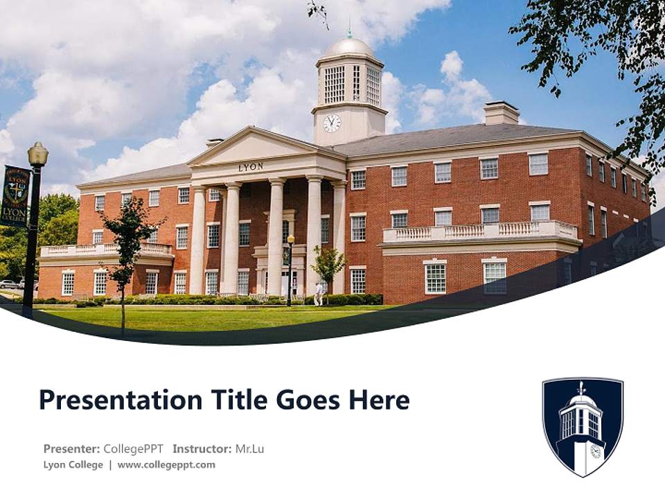 Lyon College Course/Courseware Creation PPT Template4:3 ratio PPT effect preview image5