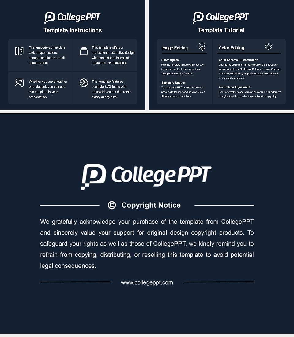 Lyon College Course/Courseware Creation PPT Template4:3 ratio PPT effect preview image5