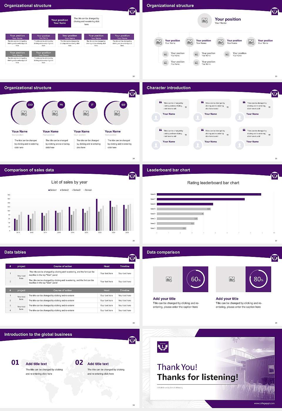Linfield University-School of Nursing Academic Presentation/Research Findings Report PPT Template16:9 ratio PPT effect preview image4
