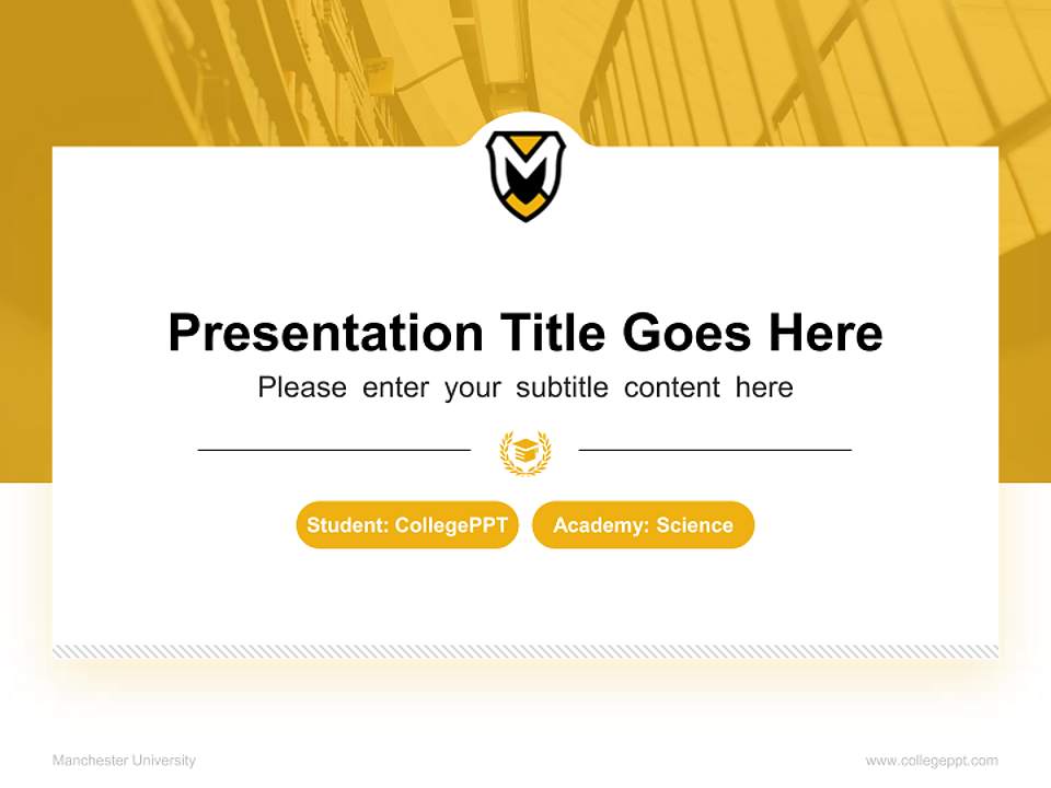 Manchester University National Scholarship Defense PPT Template4:3 ratio PPT effect preview image4