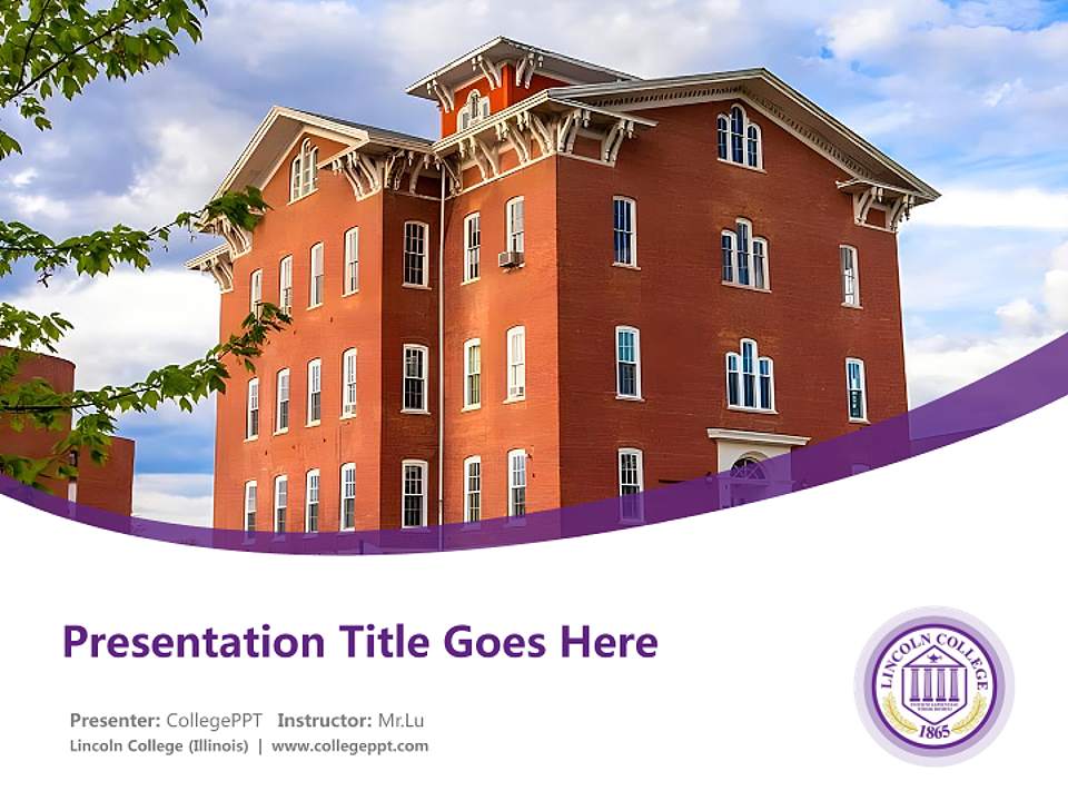 Lincoln College (Illinois) Course/Courseware Creation PPT Template4:3 ratio PPT effect preview image5