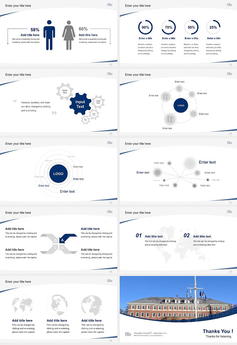 Maine Maritime Academy Course/Courseware Creation PPT Template16:9 ratio PPT effect preview image4