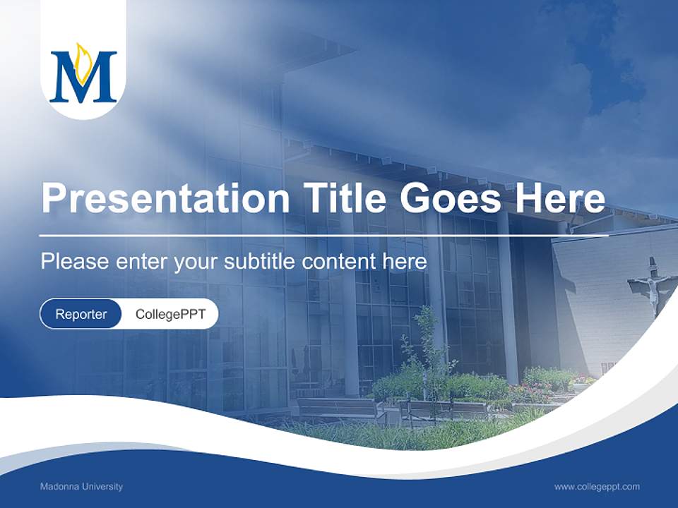 Madonna University Lecture Sharing and Networking Event PPT Template4:3 ratio PPT effect preview image4