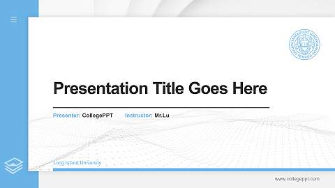 Long Island University Thesis Proposal/Graduation Defense PPT Template