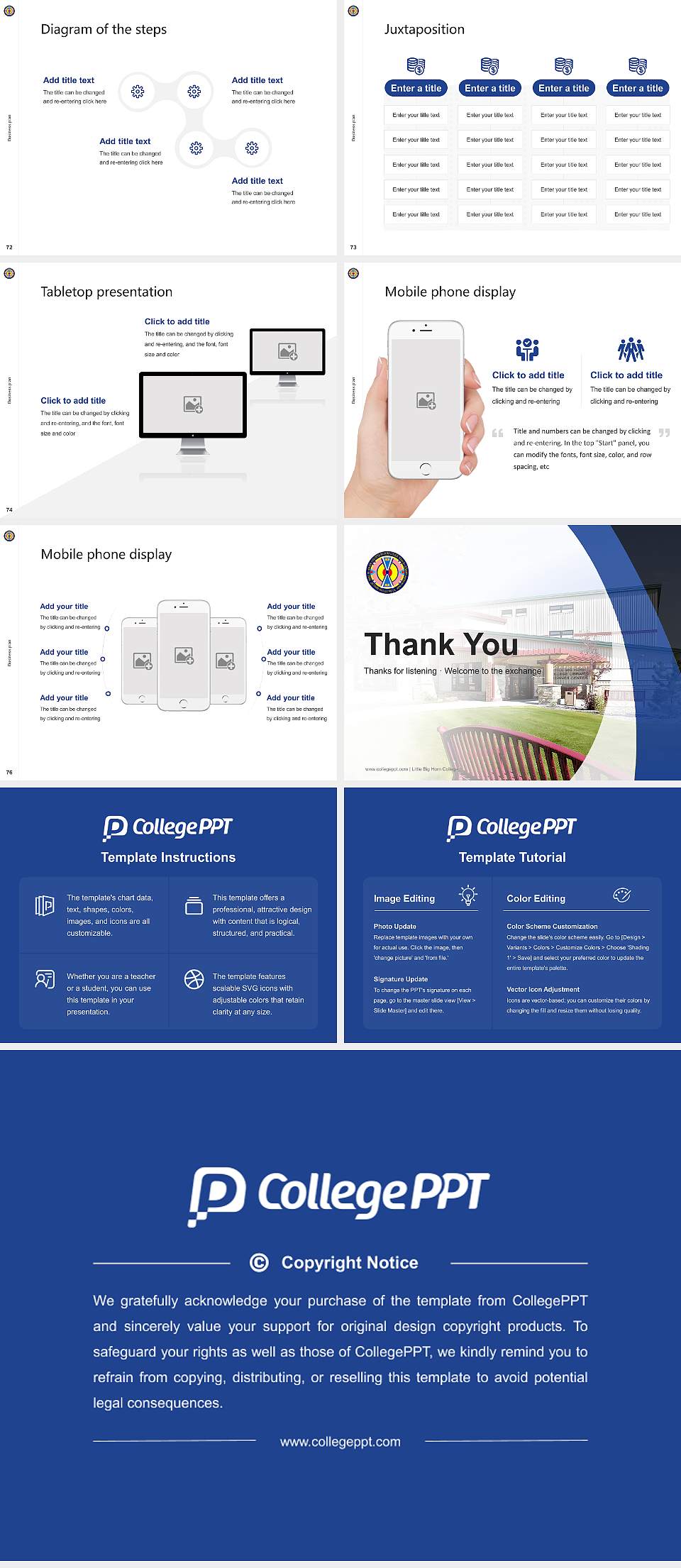 Little Big Horn College Competition/Entrepreneurship Contest PPT Template4:3 ratio PPT effect preview image9