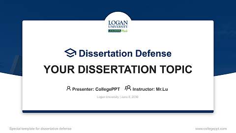 Logan University Graduation Thesis Defense PPT Template