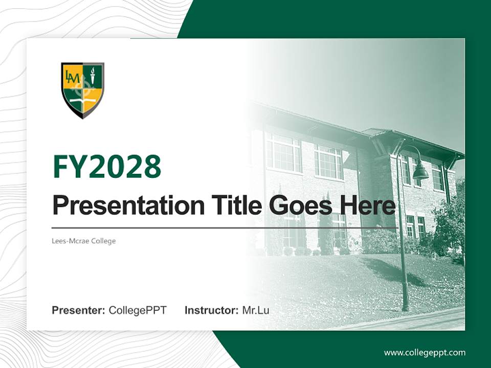 Lees-Mcrae College Academic Presentation/Research Findings Report PPT Template4:3 ratio PPT effect preview image5