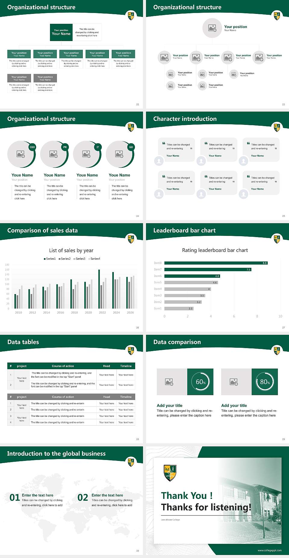 Lees-Mcrae College Academic Presentation/Research Findings Report PPT Template4:3 ratio PPT effect preview image4