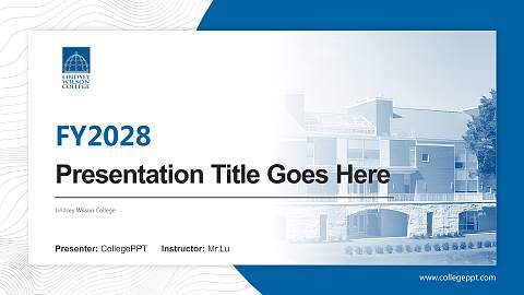 Lindsey Wilson College Academic Presentation/Research Findings Report PPT Template