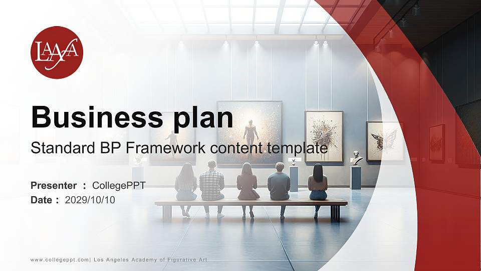 Los Angeles Academy of Figurative Art Competition/Entrepreneurship Contest PPT Template16:9 ratio PPT effect preview image
