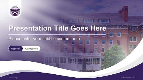 Loras College Lecture Sharing and Networking Event PPT Template
