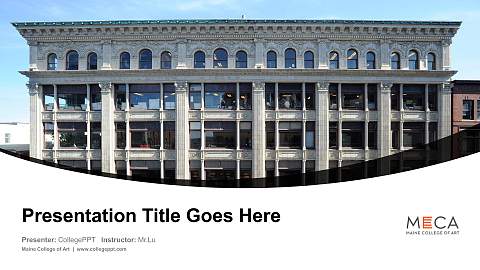 Maine College of Art Course/Courseware Creation PPT Template