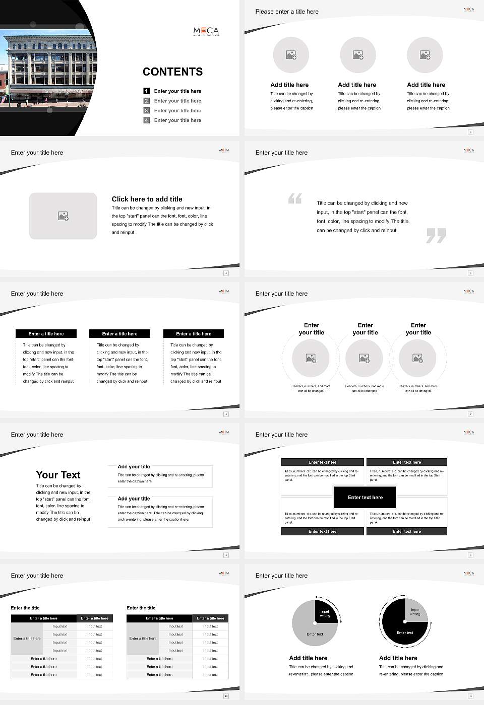 Maine College of Art Course/Courseware Creation PPT Template16:9 ratio PPT effect preview image2