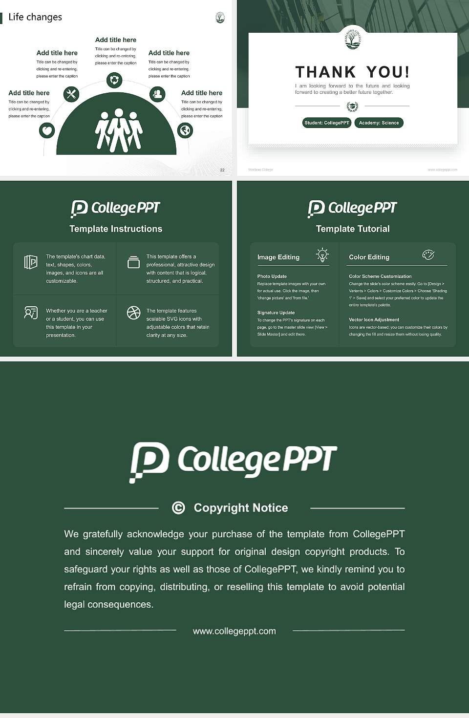 Marlboro College National Scholarship Defense PPT Template4:3 ratio PPT effect preview image4