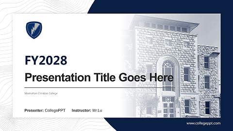 Manhattan Christian College Academic Presentation/Research Findings Report PPT Template