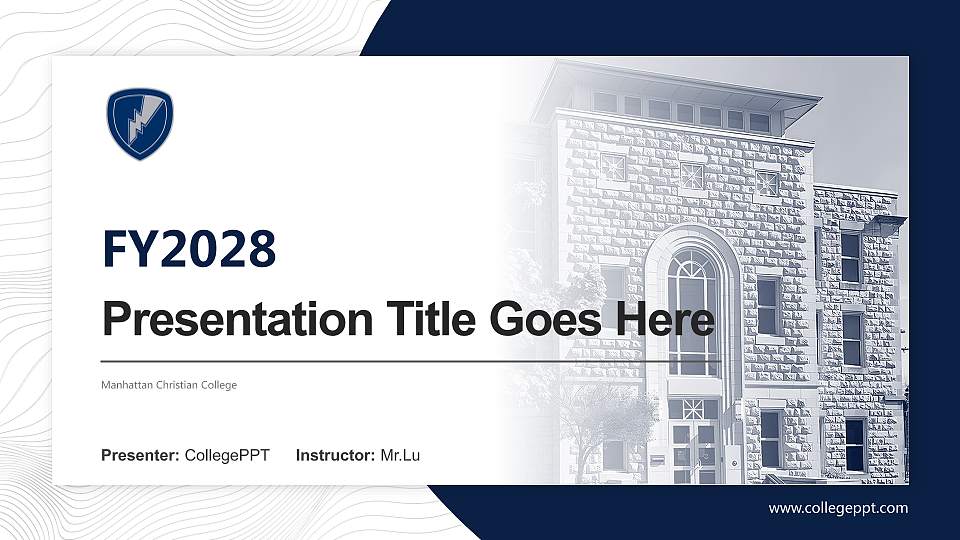 Manhattan Christian College Academic Presentation/Research Findings Report PPT Template16:9 ratio PPT effect preview image