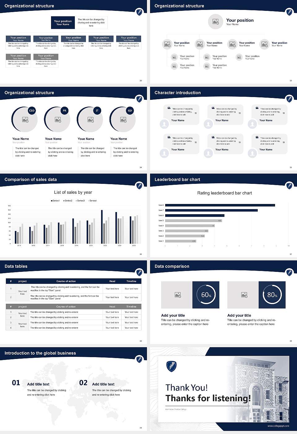 Manhattan Christian College Academic Presentation/Research Findings Report PPT Template16:9 ratio PPT effect preview image4