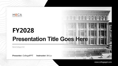 Maine College of Art Academic Presentation/Research Findings Report PPT Template