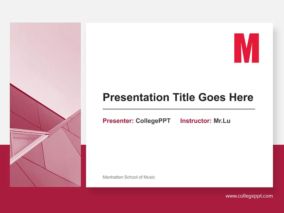 Manhattan School of Music General Purpose PPT Template4:3 ratio PPT effect preview image6