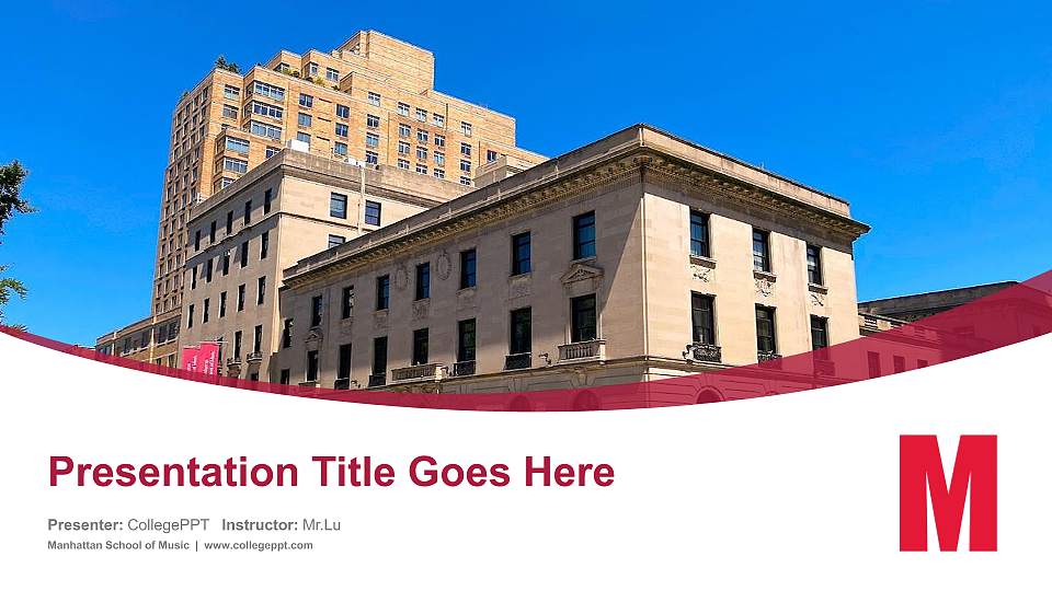Manhattan School of Music Course/Courseware Creation PPT Template16:9 ratio PPT effect preview image