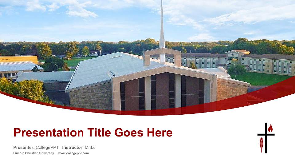 Lincoln Christian University Course/Courseware Creation PPT Template16:9 ratio PPT effect preview image
