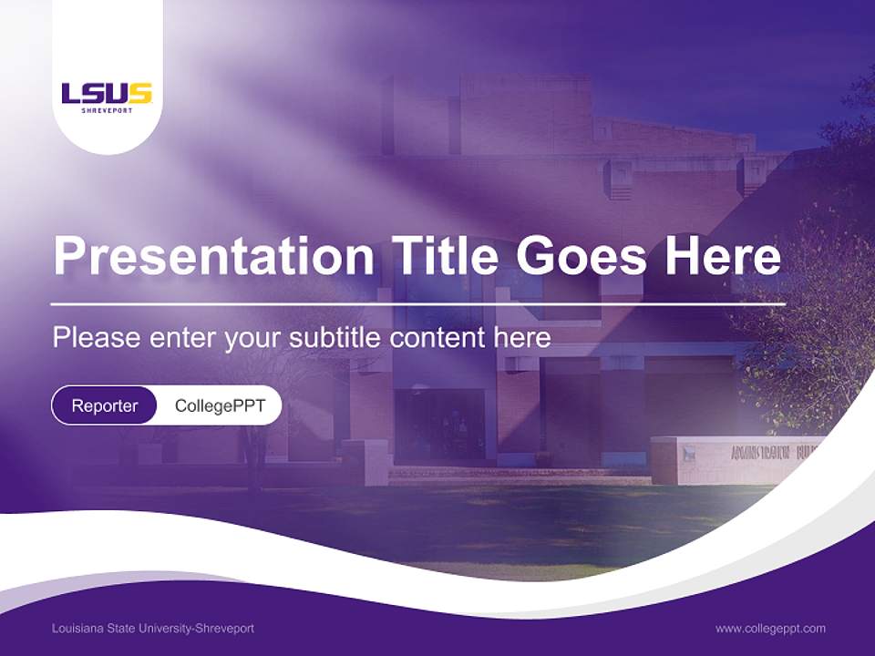 Louisiana State University-Shreveport Lecture Sharing and Networking Event PPT Template4:3 ratio PPT effect preview image4