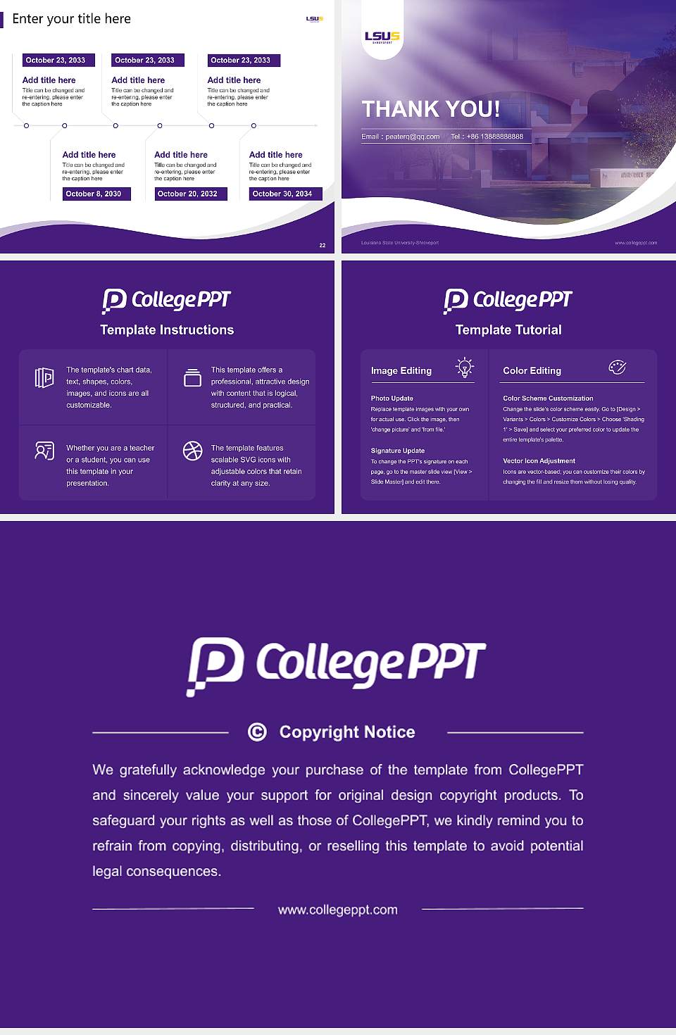 Louisiana State University-Shreveport Lecture Sharing and Networking Event PPT Template4:3 ratio PPT effect preview image4