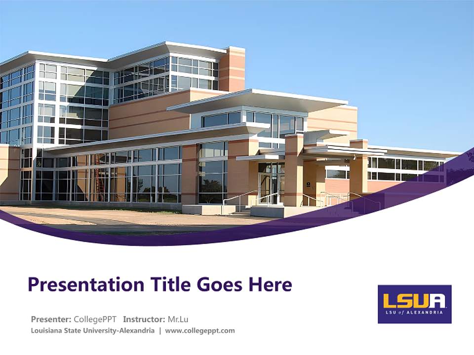 Louisiana State University-Alexandria Course/Courseware Creation PPT Template4:3 ratio PPT effect preview image5