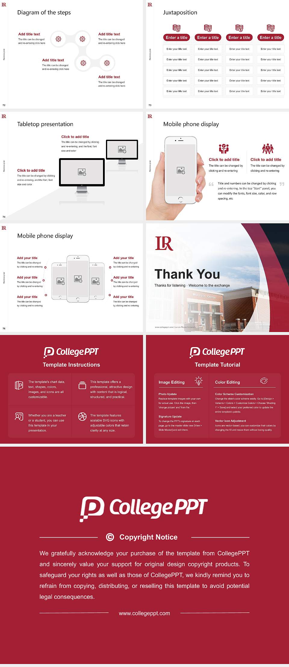 Lenoir-Rhyne University Competition/Entrepreneurship Contest PPT Template4:3 ratio PPT effect preview image9
