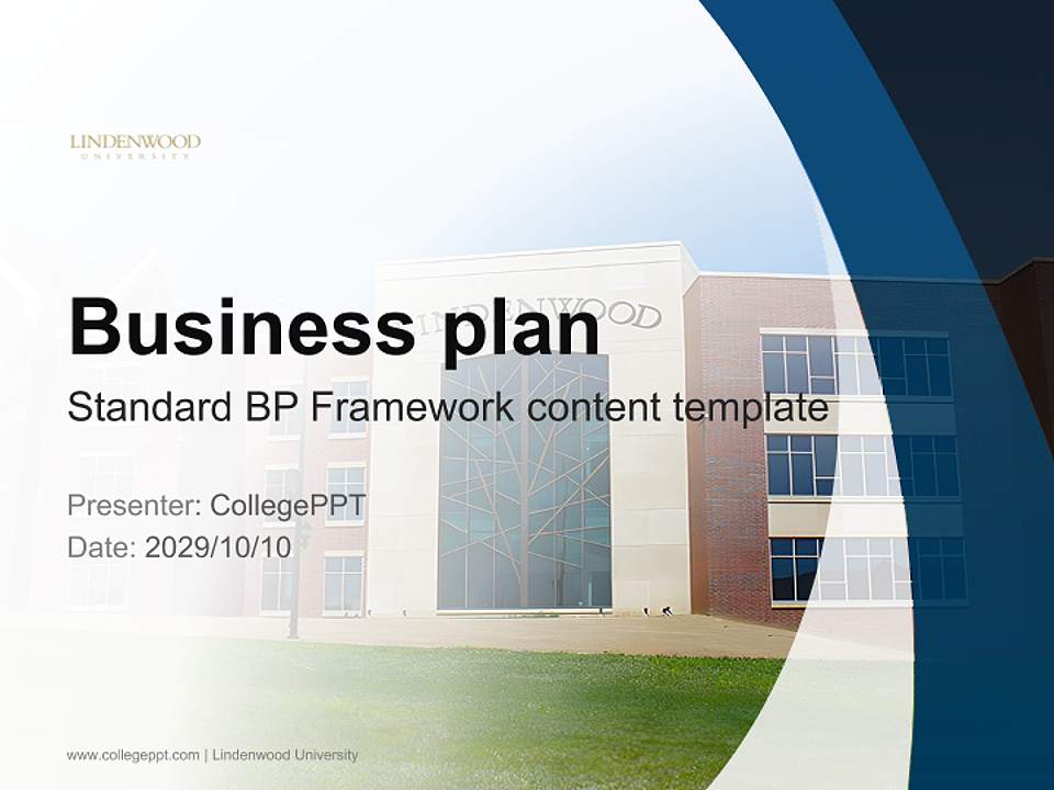 Lindenwood University Competition/Entrepreneurship Contest PPT Template4:3 ratio PPT effect preview image9