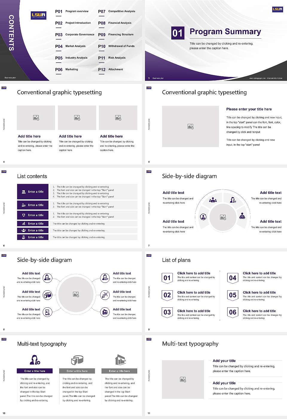 Louisiana State University-Alexandria Competition/Entrepreneurship Contest PPT Template16:9 ratio PPT effect preview image2