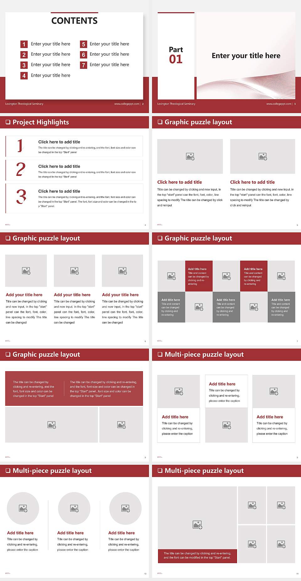 Lexington Theological Seminary General Purpose PPT Template4:3 ratio PPT effect preview image2