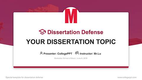 Manhattan School of Music Graduation Thesis Defense PPT Template