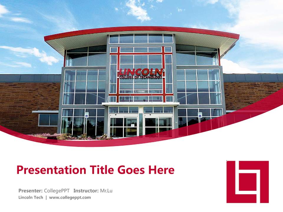 Lincoln Tech Course/Courseware Creation PPT Template4:3 ratio PPT effect preview image5
