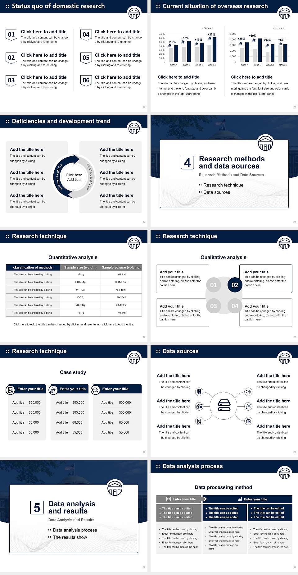 Longwood University Graduation Thesis Defense PPT Template4:3 ratio PPT effect preview image4