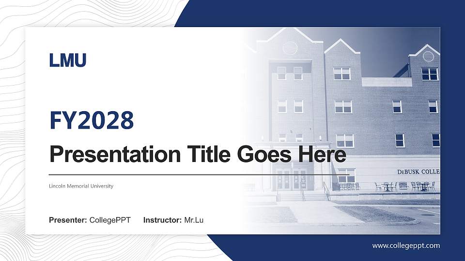 Lincoln Memorial University Academic Presentation/Research Findings Report PPT Template16:9 ratio PPT effect preview image