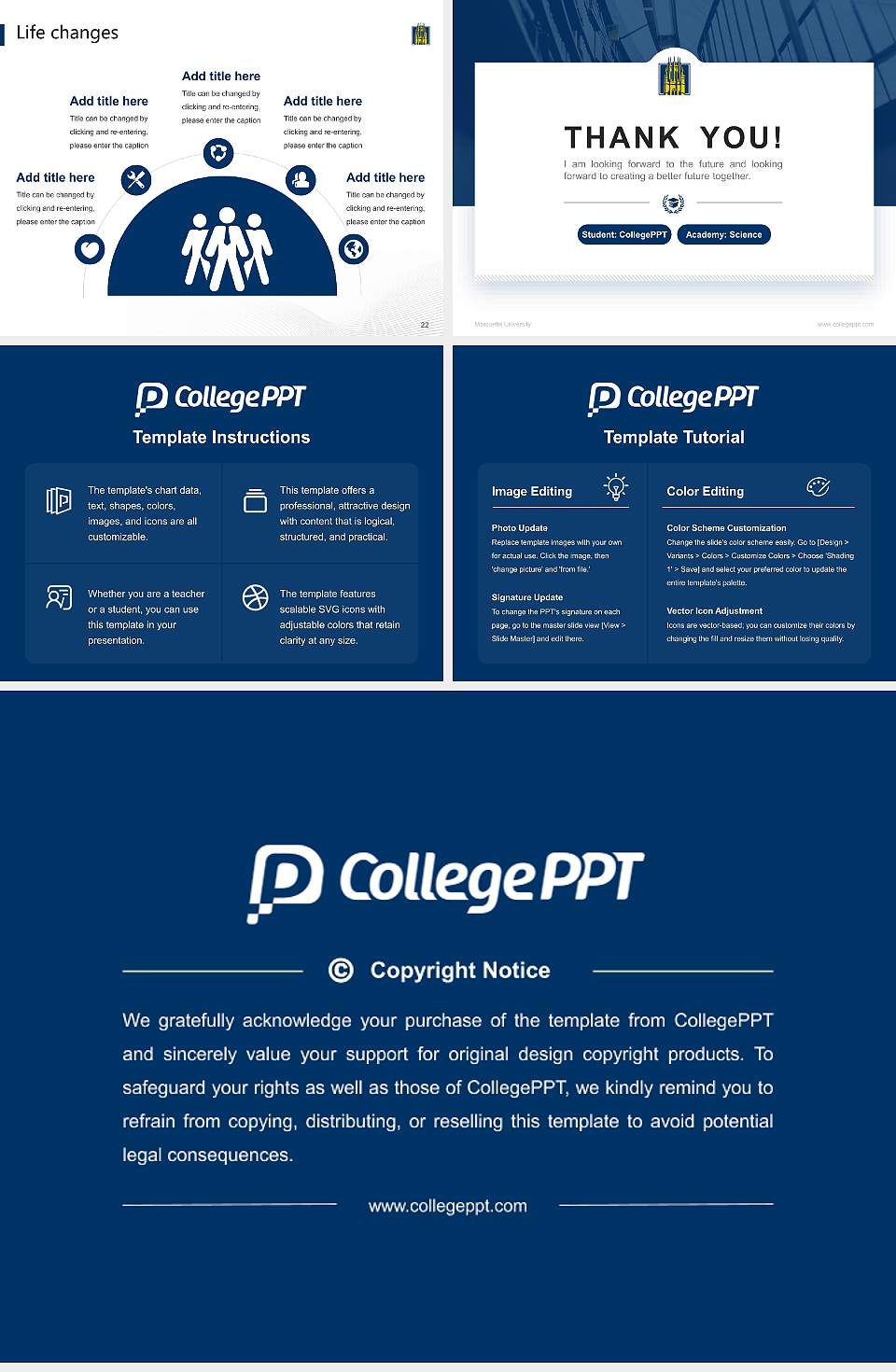 Marquette University National Scholarship Defense PPT Template4:3 ratio PPT effect preview image4