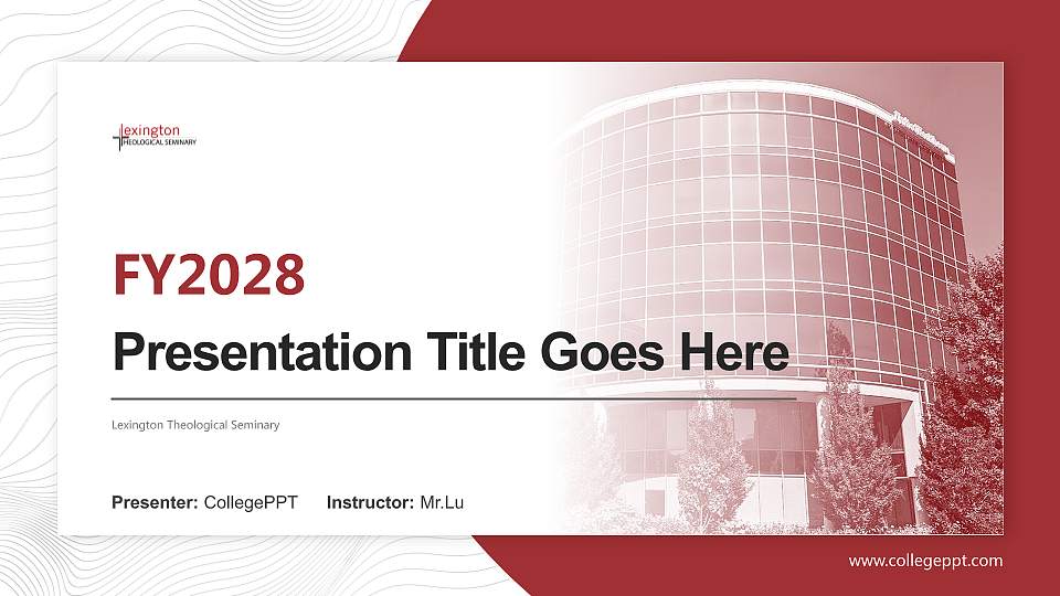 Lexington Theological Seminary Academic Presentation/Research Findings Report PPT Template16:9 ratio PPT effect preview image