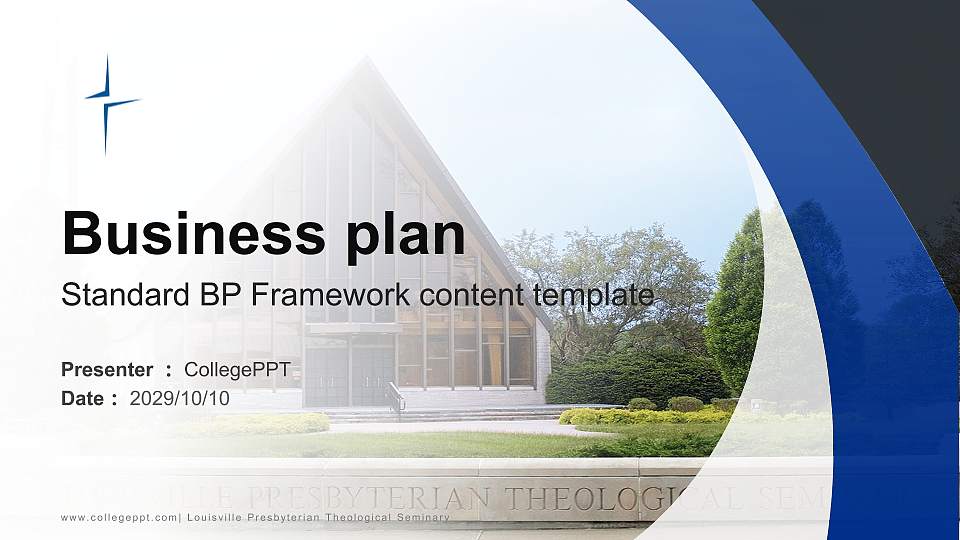 Louisville Presbyterian Theological Seminary Competition/Entrepreneurship Contest PPT Template16:9 ratio PPT effect preview image