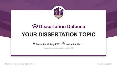 Marshall B Ketchum University Graduation Thesis Defense PPT Template