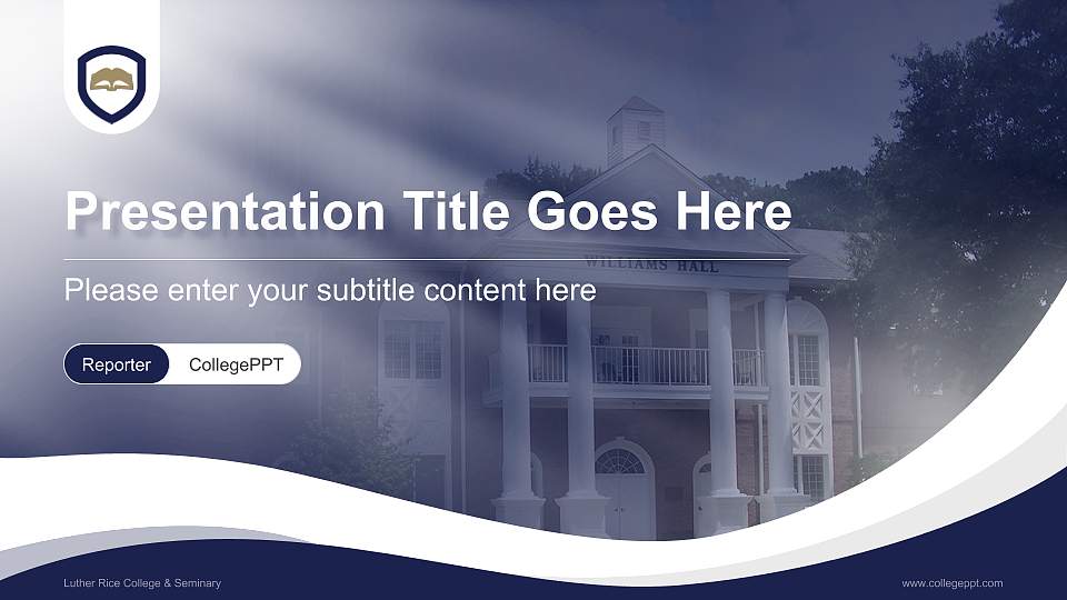 Luther Rice College & Seminary Lecture Sharing and Networking Event PPT Template16:9 ratio PPT effect preview image
